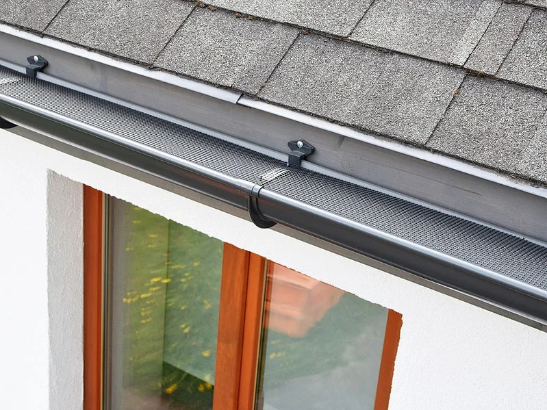 Image of a side gutter of a tile roof