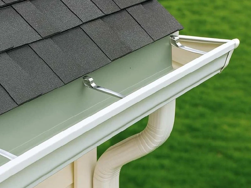 Image of a roof gutter installed on a roof